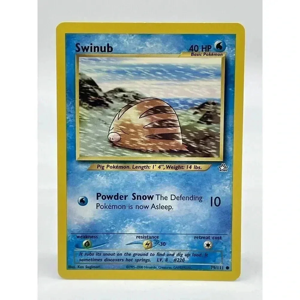 Swinub 79/111 Neo Genesis Set Unlimited Common Pokemon Non Holo‎ Vintage 2000 LP